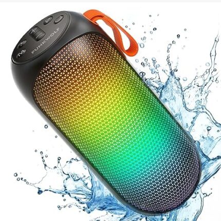 ROFALL Bluetooth Wireless Speakers, Portable Speaker with Lound Stereo Sound, TWS Pairing, Bluetooth 5.3, RGB Lights, Durable Outdoor Speaker for Home/Party/Outdoor/Beach/Travel, Birthday Gift