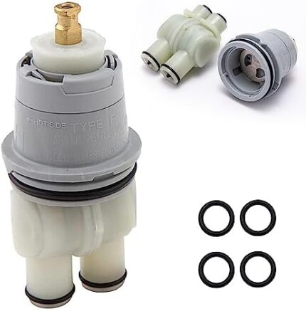 RP46074 Shower Valve Cartridge Assembly, Replacement for De-lta Tub/Shower Valves 13/14 Series, Universal Single-handle MulitChioce Faucet Repair Kit (White, 1PCS)