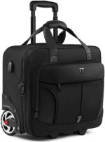 RUCYEN Rolling Laptop Bag,Rolling Briefcase for Men & Women,Laptop Briefcase on Wheels,Carry On Bag for Business Travel