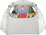 RUNBOW Canopy Tent Outdoor Vendor Booth Event Tent for Commercial Activity Camping Shelters Gazebos 10 X 10FT(Grey)