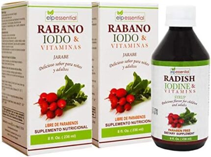 Rabano Yodado Supplement Rabano Iodo & Vitaminas Jarabe 8oz Syrup (2)