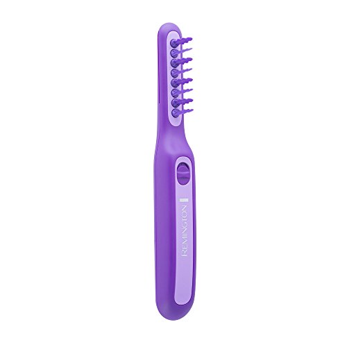 Remington Tame the Mane Thick and Curly Hair Detangling Brush Remington Tame the Mane Thick and Curly Hair Detangling Brush for Kids and Adults, Wet or Dry Detangling, Brush Cover Included, Cordless; Battery Operated, Purple. (Batteries Included)
