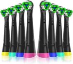 Replacement Toothbrush Heads Compatible with Oral B IO Electric Toothbrush, 8 Count Toothbrush Heads for iO 3/4/5/6/7/8/9 Series, 8Pack Black (Black)