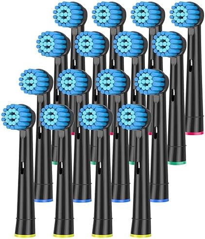 Replacement Toothbrush Heads for Oral B Braun Electric Toothbrush Replacement Heads, Electric Toothbrush Replacement Brush Heads for Oral B Replacement Heads Black…