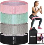 Resistance Bands for Working Out - Booty Bands for Women Men, Fabric Exercise Bands for Legs and Butt, Thigh Bands for Fitness, Gym, Home Workout Equipment (Set of 4)