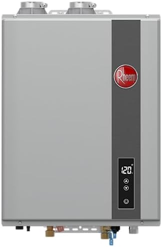 Rheem RTGH-84DVLP-3 Super High Efficiency Condensing Indoor Tankless Liquid Propane Water Heater, 8.4 GPM