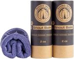 Rhino Wax - Dog Nose Balm - Natural Dog Snout Soother and Nose Treatment Formula for Quick Relief of Dry Chapped Dog Nose, Compost Friendly 2 oz Eco-Tubes (No Plastic) - 2 Pack + Microfiber Towel