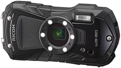 Ricoh WG-80 Black Waterproof Digital Camera Shockproof Freezeproof Crushproof Microscope Mode
