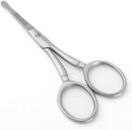 Round Tip Scissors for Personal Care Facial Hair Removal and Ear Nose Eyebrow Trimming Stainless Steel, Ada-ses-gld-1236