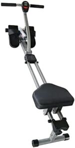 Rowing Machine Hydraulic Full Motion Indoor Strength Training Equipment 12 Adjustable Tension Resistance Silent Folding Cardio Training with LCD Monitor Home Gym Workout Max Capacity 264lbs