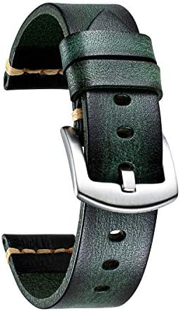 Rubbing Leather Smartwatch Bands Compatible with Samsung Galaxy 46mm/Gear S3/Watch 3 45mm,Huawei Watch GT 2/Pro/Classic,Amazfit GTR 47mm/GTR 2 6 Colors Retro Leather Smartwatch Straps 22mm