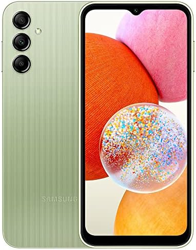 SAMSUNG Galaxy A14 (128GB, 4GB) 6.6'', Android 13, 5000mAh Battery, 50MP Triple Camera, Dual SIM 4G Volte GSM Unlocked International Model A145M/DS (w/ 256GB SD, Green) (Renewed)