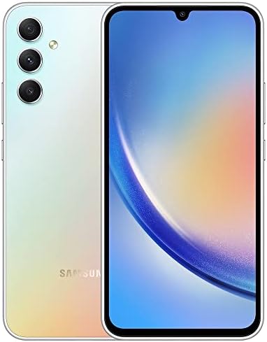 SAMSUNG Galaxy A34 5G + 4G LTE Latin American Version (256GB + 8GB) Unlocked Worldwide (Only T-Mobile/Mint/Metro USA Market) 6.6" 120Hz 48MP Triple Camera - (Silver)