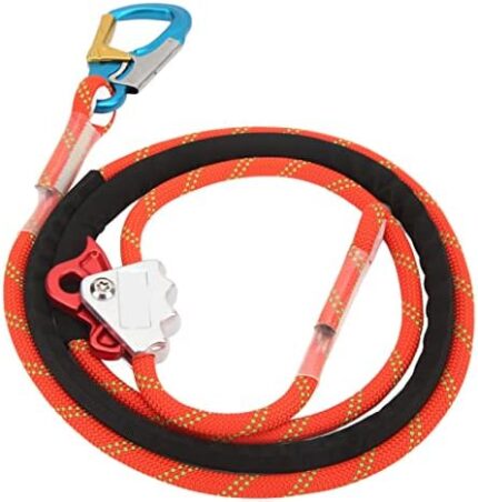 SPYMINNPOO Climbing Safety Lanyard, Adjustable Positioning Fall Protection Rope for High Altitude Operation