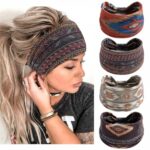 STGDAK Wide Headbands For Women Fashion Stretch Boho Head Bands for Women’s Hair African Knoted Non Slip Headwrap Turban Elastic Yoga Hairband Stylish Headband Hair Accessories for Teen Girls 4 Pack