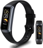 SURMOS Fitness Tracker with Blood Oxygen, 24/7 Heart Rate and Sleep Tracking,Calories,Activity Tracker with 1.1" AMOLED Touch Color Screen, Waterproof Step Tracker for Android iPhones Women Men Kids