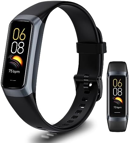 SURMOS Fitness Tracker with Blood Oxygen, 24/7 Heart Rate and Sleep Tracking,Calories,Activity Tracker with 1.1" AMOLED Touch Color Screen, Waterproof Step Tracker for Android iPhones Women Men Kids
