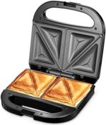 Sandwich Maker, Reemix Panini Press Sandwich Maker with Nonstick Surface Breakfast Sandwich Maker Easy to Clean and Storage, Indicator Light, Perfect for Breakfast Grilled Cheese Egg Bacon and Steak
