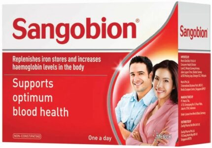 Sangobion Iron Supplement 28 Capsules, Vitamin C Improves Iron Absorption, Folic Acid & Vitamin B12 For Production Of Red Blood Cell & Energy Support, Heart, Brain, Muscle & Immunity Health
