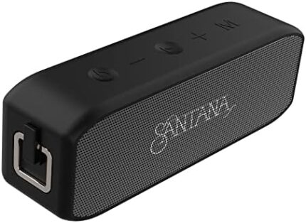 Santana Samba by Carlos Santana High Power 20W Portable Bluetooth Speaker, IP67 Dust & Waterproof Speaker, 20H Playtime, Powerful Extra Loud Volume with Rich Bass, Black