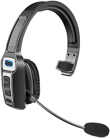 Sarevile Trucker Bluetooth Headset, V5.2 Wireless Headset with Upgraded Microphone AI Noise Canceling, On Ear Bluetooth Headphone with Mute for Driver Office Call Center