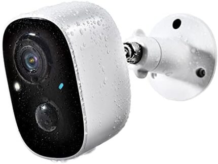 Security Camera Wireless Outdoor, 2-Way Talk Battery Powered Wi-Fi Cameras for Outside and Indoor 1080P Night Vision AI Motion Detection Spotlight Siren Alarm IP65 Weatherproof