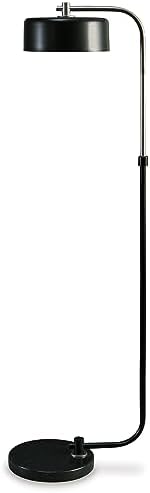 Signature Design by Ashley Eliridge Industrial 57.25" Floor Lamp, Black & Silver Finish