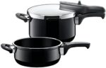 Silit "Sicomatic - T-Plus Duo Pressure Cooker, Black, 3/4.5 Litre