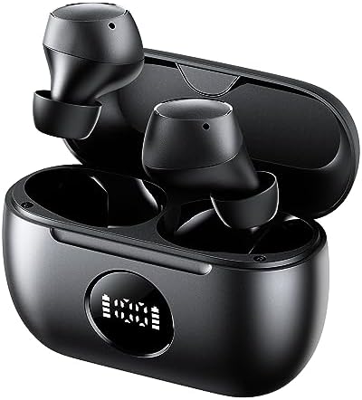 Skysay Wireless Earbuds ENC Noise Cancellation Bluetooth 5.3 Headphones Stereo Ear Buds with Digital Power Display, 100 Hrs Standby Time (Black)