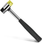 Small Rubber Mallet Hammer Tool - 25mm Non Marring Hammer Tapping Block for Vinyl Plank Flooring Mallet Rubber Hammer Small Hammer for Crafts - Jewelry Wood Rubber and Nylon Double Faced Soft Mallet