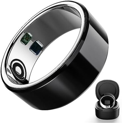 Smart Ring Health Tracker for Women & Men, Continuously Records Sleep Quality, Heart Rate, Temperature, Blood Oxygen and Pedometer,Great Gift