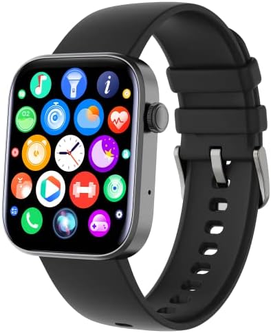 Smart Watch, 1.8'' Fitness Watch with Text and Call, Activity Tracker Smartwatch with Heart Rate, Blood Oxygen, and Sleep Monitor, IP68 Waterproof, for Women and Men iPhone Android Phones Compatible