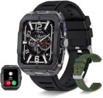 Smart Watch, Bluetooth Call (Answer/Make Calls) Smartwatch For Men, Outdoor Rugged Military, Sports IP68 Waterproof, Fitness Tracker for Android iPhones with Heart Rate 1.85"HD Long Battery Life