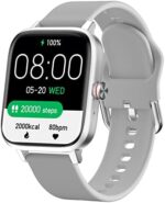 Smart Watch, Luoba 1.69'' Touch Answer/Make Call Men Smartwatch Women Activity Fitness Tracker with Heart Rate Sleep Monitor Calorie Step Counter Sport Running Fitness Watch for Android iOS, Silver