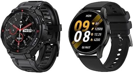 Smart Watch for Men Women Outdoor Waterproof Fitness Tracker with Heart Rate Monitor Sleep Tracker Pedometer HD Touch Screen Smartwatch Compatible with iPhone Samsung