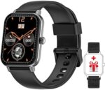 Smart Watch for Men Women - Thermometer Oximeter (SpO2) Calorie Pedometer, Sleep and Heart Rate Monitor, 1.69 Inch Screen, Women's Smartwatches Compatible with Android and iOS Phone (Upgraded Version)