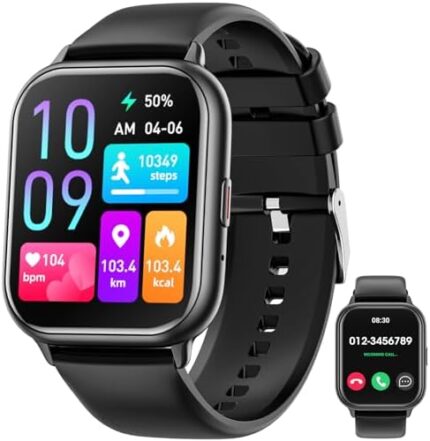 Smart Watch for Men Women(Answer/Make Call), 1.83 Inch Fitness Tracker, Activity Trackers with Heart Rate/Sleep Monitor, Multiple Sports Modes, Waterproof Smart Watch for Android iPhone