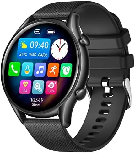 Smart Watch for Men with Call (Make/Answer) Text 1.32" HD Fitness Tracker Watch with Heart Rate Blood Pressure Sleep Monitor Sports Smartwatch Compatible with iPhone Samsung Android Phone