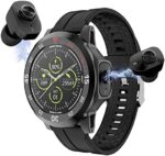 Smart Watch with Earbuds,2 in 1 Fitness Tracker with 64GB Memory 1.3 Inch Drinking Water Reminder Touch HD Screen for iPhone Samsung Android Phones