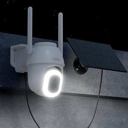 Solar Security Camera Wireless Outdoor WiFi (Enhanced Spotlight) 2K 360° View, AI Smart Detection, Solar Powered Security Camera Outside/Color Night Vision/15000mAh Battery/2-way call/IP65 Waterproof