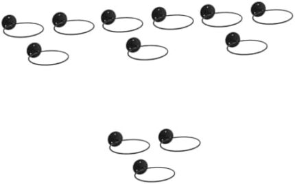 Sosoport 12 pcs Ball Storage Rack Flower pots for Outdoor Plants Black Baseball hat Black Decor Basketball Holder Basketball Display Holder Basketball Room Decor Balls Supporting Rack Ring