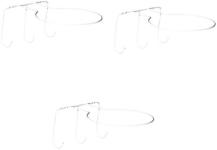 Sosoport 3pcs Basketball Storage Rack Squash Balls Wall Mounted Rack Sports Wall Storage Basketball Plates Basketball Wall Holder racquetballs Stand Football Wall Hanging Carbon Steel White