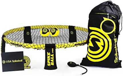 Spikeball Pro Kit (Tournament Edition) - Includes Upgraded Stronger Playing Net, New Balls Designed to Add Spin, Portable Ball Pump Gauge, Backpack - As Seen on Shark Tank TV