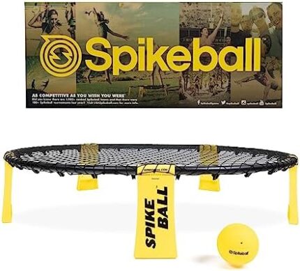 Spikeball The Original Spikeball Kit 1-Ball - Spikeball Game Set - Outdoor Sports & Outdoor Family Games - Includes 1 Ball, 1 Ball Net, Drawstring Bag & Rulebook - Spikeball Set for Lawn & Yard Games