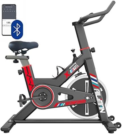 Stationary Exercise Bike, Comfortable Cushion and Ipad Holder for Home Cycling and Cardio Training