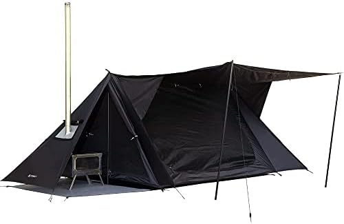 Stovehut Black Hot Tent Lightweight Shelter with Two Tarp Poles Stovehut Black Hot Tent Lightweight Shelter with Two Tarp Poles and Two Tent Poles