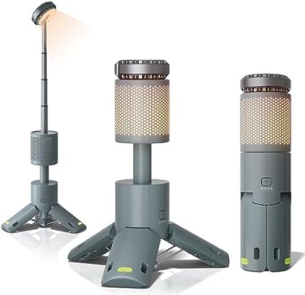 SupeDesk Camping Lantern Rechargeable, Portable Extendable USB Light Tripod, 3 Color Temp Stepless Dimming, Ambient Light, 10000 MAh Power Bank, Magnet, IPX7 Water Proof, Outdoor Lights, Flash Light