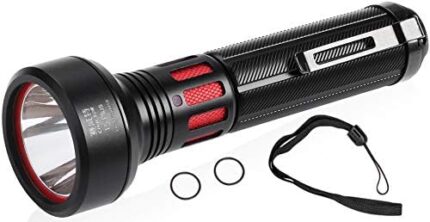 Super Bright Flashlight Tactical Military Grade 365m Ultra High Beam Pocket Waterproof IP68 Small LED Flashlight CR123A Battery Power 900 Lumens Mini Police EDC survival Camping Torch Light Gear