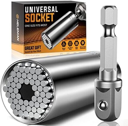 Super Universal Socket Tools Gifts for Men - Christmas Stocking Stuffers Mens Gift Socket Set with Power Drill Adapter(7-19 MM) Cool Stuff Gadgets for Men Women Birthday Gift for Dad Fathers Husband