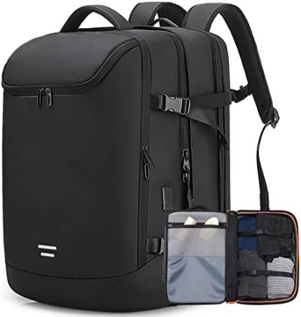 TANGCORLE Travel Carry on Backpack 50L Expandable Flight Approved Backpacks 17.3 inch Laptop and USB Charging Port bags Water Resistant Business Back Pack for Women & Men…